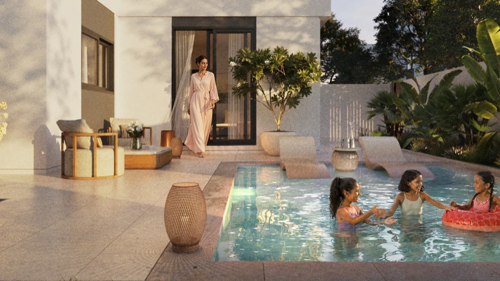 Swimming Pool at Al Ghadeer Parks by Aldar